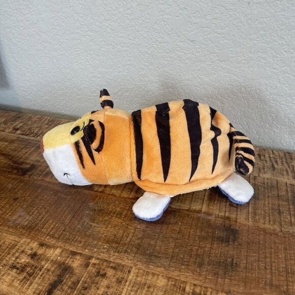 Flip A Zoo 12" Plush Stuffed Animal Unicorn/ Aki Tiger Sequined Silver Pink - Picture 6 of 9